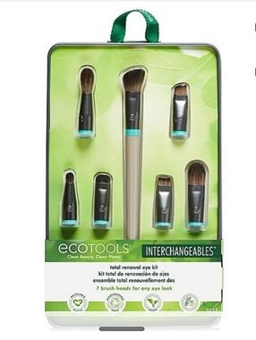 EcoTools Interchangeables Total Renewal Eye Makeup Brush Kit Cruelty Free NWT